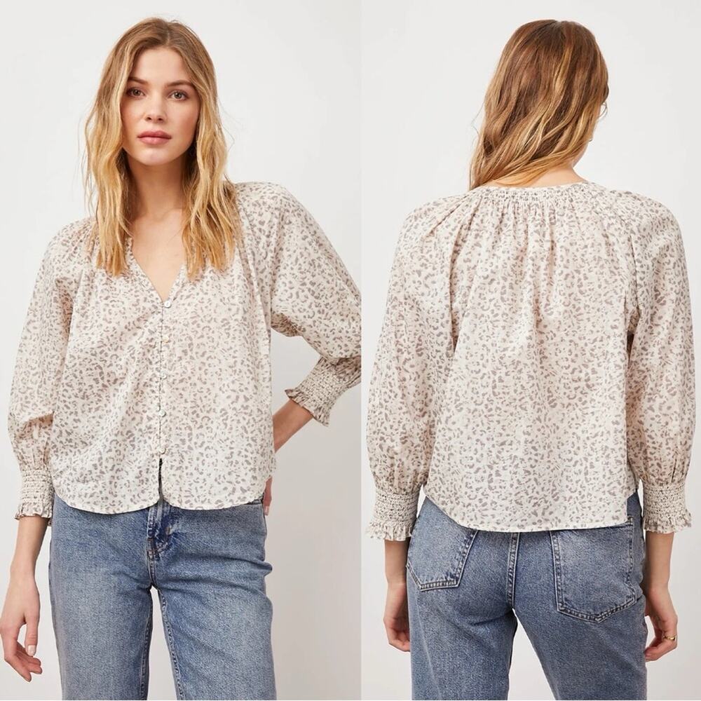 Rails Mariah Top Watercolor Cheetah size Small